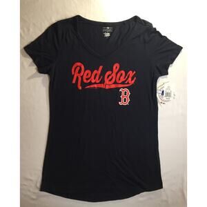 Genuine Merchandise Boston Red Sox V-Neck T-Shirt Women's Small Blue MLB